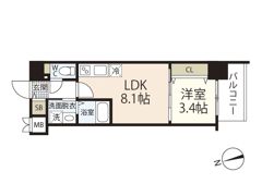 S－RESIDENCE天満町barkの間取り画像