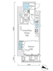 ジオエント本郷三丁目の間取り画像