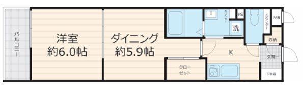 フォセット幡ヶ谷の間取り画像