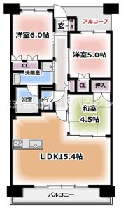 パークナード東香里園町の間取り画像