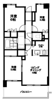 ルネステージ武蔵境の間取り画像