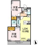 D-ROOM PREMIUM 多磨霊園駅の間取り画像