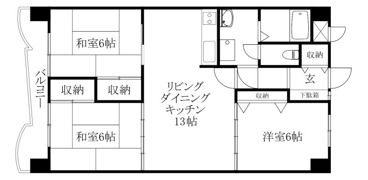 グランドール福音寺の間取り画像
