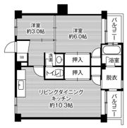 ビレッジハウス萩原2号棟の間取り画像