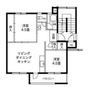 ビレッジハウス仙台鶴ケ谷二丁目4号棟の間取り画像