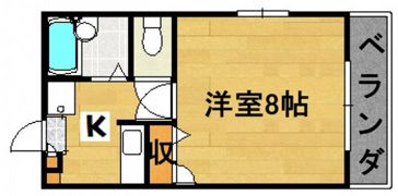 己斐上タウンBの間取り画像