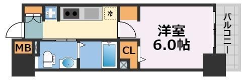 エステムプラザ大手前エヴァースの間取り画像