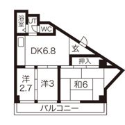 ハイツ東淀の間取り画像