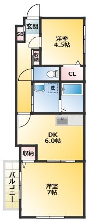 グランメール鈴木の間取り画像