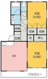 マンションメローの間取り画像