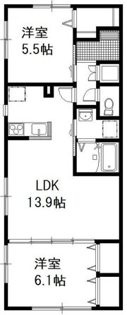 コーポ津久井 Ⅵの間取り画像
