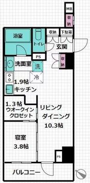 デュフレ横浜石川町の間取り画像