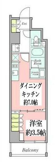 クレストコート新宿山吹町の間取り画像