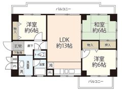 サニーハイム岡山の間取り画像