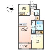 宗像市平井1丁目新築アパートの間取り画像