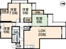 グランハイツ三滝の間取り画像