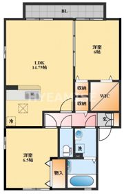 フレンドリースクエア桜B棟の間取り画像