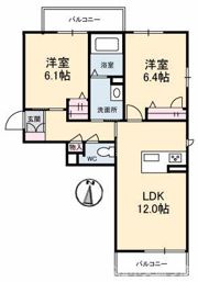 シャーメゾン坂出の間取り画像