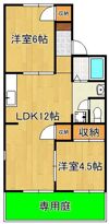 西二島ハイツの間取り画像
