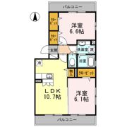 Ciel bleu Ⅰの間取り画像