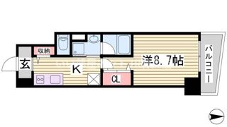 アプリーレ三宮磯上公園の間取り画像