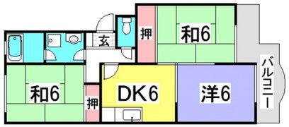 神畠ハイムの間取り画像