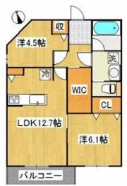 Aix 中村の間取り画像