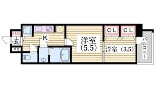 LAV☆神戸三宮の間取り画像