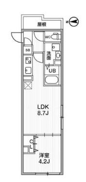ウェルスクエアイズム中延の間取り画像