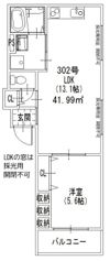 クリエオーレ諸口Ⅱの間取り画像