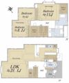 田園調布三丁目戸建の間取り画像