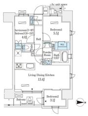 アヴァンカーサ町屋の間取り画像