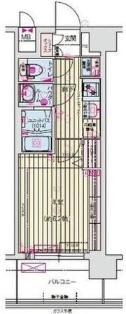 プレサンス京橋GREEN YARDアルミラの間取り画像