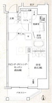 ザ・パークハビオ同心プレイスの間取り画像
