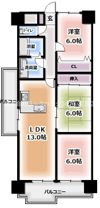 朝日プラザ寝屋川の間取り画像