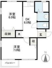 ハイツソファレB棟の間取り画像