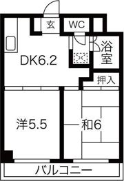 シンコーメゾン扇町の間取り画像