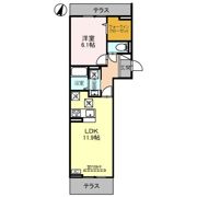 （仮）D-ROOM蕨市錦町PJ A棟の間取り画像