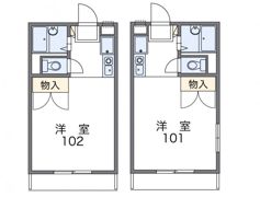 レオパレスエスポワール戸板の間取り画像