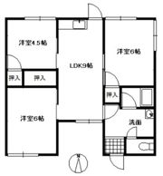 東岡山駅前貸家の間取り画像