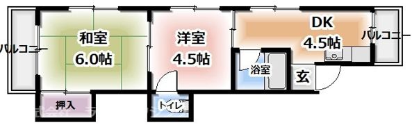 エレガントハイツの間取り画像
