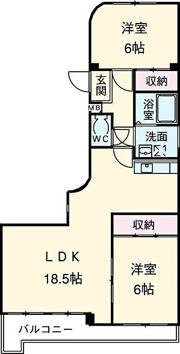 牧の原ハイツの間取り画像