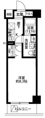 プレール・ドゥーク三ノ輪Ⅱの間取り画像