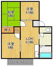 サクセス葛原A棟の間取り画像