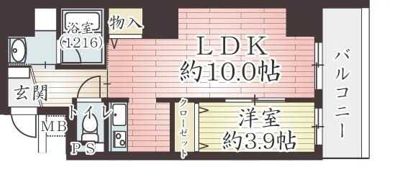 アーベル更紗北堀江の間取り画像