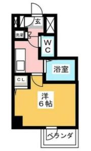 スカイコート菊川の間取り画像