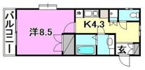 ビジュティエ桑原の間取り画像