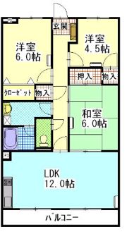 陽香マンションの間取り画像