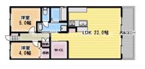 関目北すみれハイツ2号棟の間取り画像