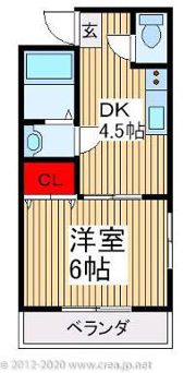 コーポラスミハラⅢの間取り画像